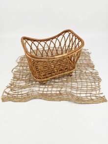 Newborn Photography Props - Thick Linen Mesh Backdrop Blanket Mat, Baby Blanket Suitable For Shooting, Baby Crib Basket, Furniture Background, Baby Party, Easter Gifts, Girls/Boys Items - Brown - View 10