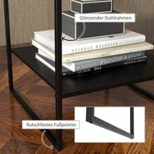 Side Table In Industrial Design, Coffee Table, Bedside Table, 1 Shelf, Black