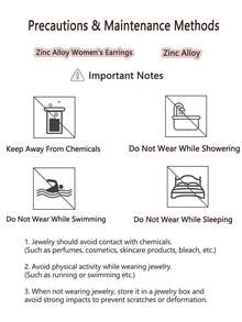 1 Pair Minimalist Tiger Eye Stone Round Disc Earrings, Elegant Stud Earrings For Daily Wear And Parties - Multicolor - View 5