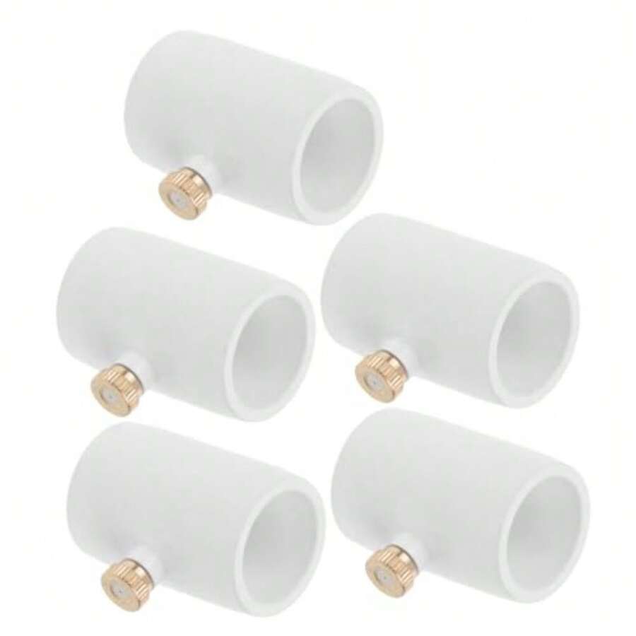 CYPN5 Piezas Conector De Pvc Con Boquilla Señor De Latón 1/2" Rosca Externa Para Sistema De Nebulización Al Aire Libre Enfriamiento Fácil InstalaciónFashion - 213470796 - Ver 1