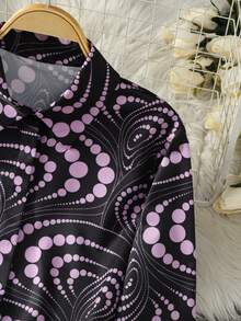 Women's Long Sleeve All-Over Print Casual Arabic Style Top Vacation - Multicolor - View 4