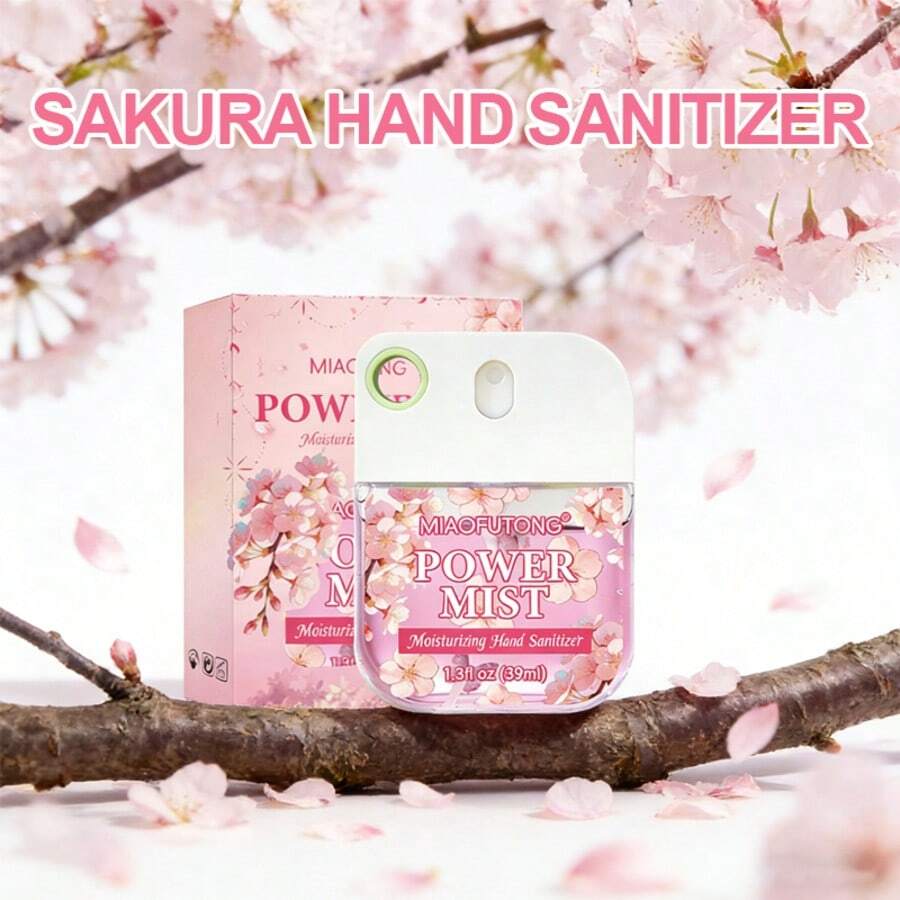 1 Botella de líquido portátil de lavado de manos con estilo Sakura - Viene con dispensador de viaje, multiusos para campamento y senderismo al aire libre, conveniente para llevar de viaje - Rosa - Ver 1