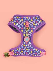 Luxury Design Pet Harness & ID Tag Set, High-Quality Metal Fittings, Fashion Printed, Suitable For Small, Medium And Large Puppies, Ideal Valentine's Day And New Year Gift - Multicolor - View 36