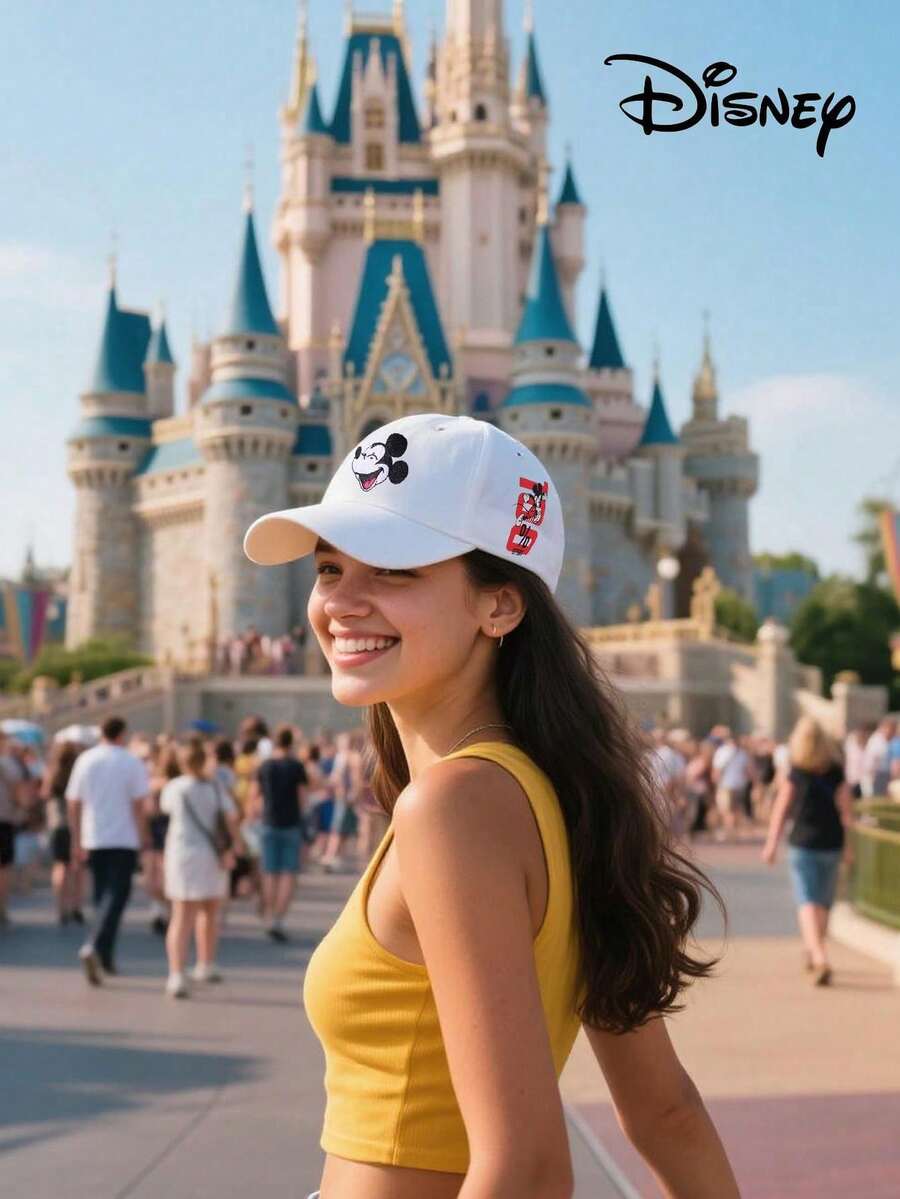 Disney Mũ lưỡi trai thêu hình chuột Mickey chính hãng, có thể điều chỉnh, dành cho cả nam và nữ, thích hợp cho mùa xuân, mùa thu, du lịch, đi biển, kiểu dáng Y2K dễ thương cho giới trẻ. - Nhiều màu - Xem 1