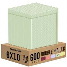 Bubble Mailers 6x10" 100 Pack Mint Green Self-Seal Padded Envelopes Usable Size 6x9" Waterproof Bubble Envelopes Bulk For Small Business Padded Mailers For Mailing Jewelry #0 - 薄荷綠 - 查看 7