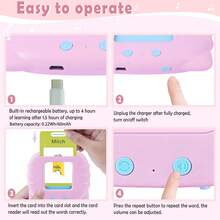 112pcs Bilingual (German & English) Talking Flashcards, 224 Words, Learning Speaking Training Toy, Interactive Learning Toy For Kids, Montessori Autism Toy, Gift For Boys & Girls (German & English) - Multicolor - View 7