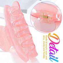Acrylic Claw Clips Pink Hair Clips Cute Hair Claw Barrettes Medium Nonslip Hair Claw Hair Accessories For Women And Girls (Pack Of 2) (F-Dark Pink&Sky Blue),39848890 - 藍色 - 查看 6