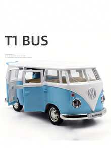 Burago 1:36 比例大众 Samba 巴士合金模型 - 蓝色、粉色、绿色、红色，金属车身，车门可开，摩擦动力，收藏级汽车模型，儿童玩具，节日/生日礼物 - 彩色 - 查看 8