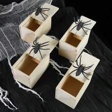 1/2pcs Scary Spoof Tricky Spider Wooden Box Spoof Creative Prank Party Spider Easter Gift - Multicolor - View 7