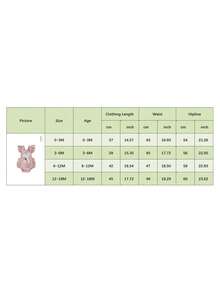 Baby Girl Overalls, Sleeveless Embroidery Rabbit Romper Spring Bodysuit Easter Clothes - Pink - View 10