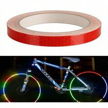 2个高亮TPU自行车反光片三角形便携式反光片和1张1*8厘米反光贴纸，适用于自行车装备和自行车配件 - 彩色 - 查看 7