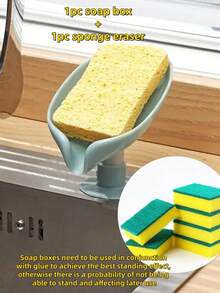 1个叶形PP材质吸盘皂碟。叶形皂碟，带排水孔。吸盘设计，防滑。适用于淋浴间、浴室、厨房水槽、浴室配件、家居浴室装饰、浴室收纳整理、秋季装饰、返校季装饰、圣诞节、感恩节礼物（颜色随机）。浴室配件/浴室工具 - 彩色 - 查看 19