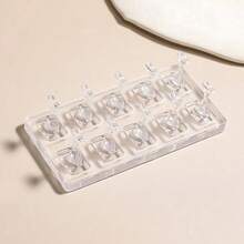 5个/10个装美甲支架，适用于按压式美甲，透明非磁性猫眼美甲架，亚克力美甲艺术展示设计用品，含美甲工具，适合DIY初学者家庭美甲沙龙使用。