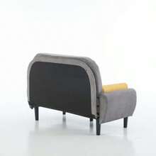 Two-Seater Grey Corduroy Sofa For The Living Room, Usable As A Daybed And Reclining Armchair With Storage Space. - Grey - View 8