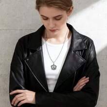 Collar plata diseño hacha vikinga espada cruz martillo thors colgante daga amuleto vikingo nórdico regalos hombres - 03-Hammer Hacha - Ver 6