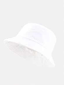 1 件女士纯色防晒渔夫帽，可折叠大帽檐钓鱼帽，适合日常使用 - 黑色 - 查看 10