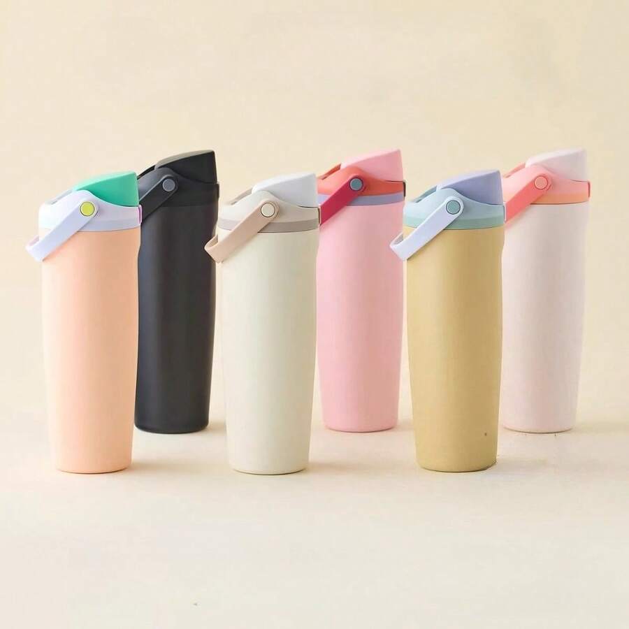 30oz Vacuum Insulated Tumbler Stainless Steel Insulated Water Bottle Vacuumowalaowala Thermal Flask For Women Men For Cold Hot Cup - 彩色 - 查看 1