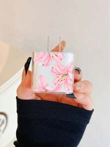 4pcs Minimalist Floral Pattern Apple Charger Protector Case, Suitable For 20W 15 Charger Cable, 16 Pro Max Phone Data Cable, 13/14 Plus Protector, Anti-Bending Anti-Cat Bite (Charger Not Included) - Multicolor - View 4