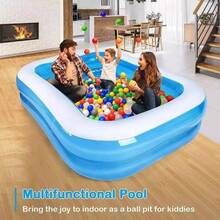CYPNPiscina Inflable para Niños y Adultos Piscina hinchable de jardín Inflable Piscina Familiar Gran piscina de bolas para divertirse en familia Bomba inflable gratis.260*170*50CM 260CMFashion - 213570889 - Ver 7