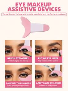 50pcs Combination Makeup Tool Set, Eye Shadow Brush And Eyebrow Brush & Basic Brush And Powder Makeup Brush & Blush Brush And Concealer Brush And Highlighter Brush Ultra Soft Advanced Synthetic Hair For Daily Facial Makeup - Multicolor - View 7