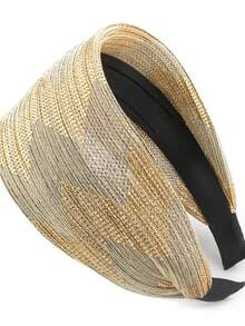 1条女士网眼多色透气发带，时尚优雅，百搭日常发饰，发圈头饰发带美容家居发饰 - 彩色 - 查看 5