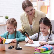 Black Erasers, 12 Pack Block Pencil Erasers U2013 Smudge - Latex - Art Erasers Adults Artists, Clean Erase School, Homework, Office Drawing - 黑色 - 查看 8