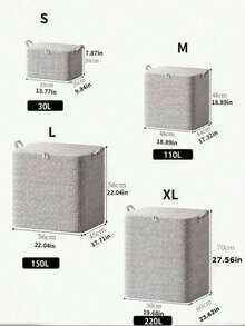 1 Pack Extra Large Storage Container | Dual Zipper Storage Bag With Handle, Travel Storage Basket, Wardrobe And Clothing Storage Container For Bedroom, Closet, Laundry, Bedding, Organization And Under Bed Storage - Multicolor - View 3