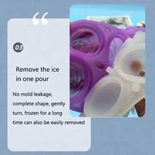 1pc Silicone Rose Ice Cube Tray, Easy Release Ice Mold, Household Ice Cube Maker - Multicolor - View 5