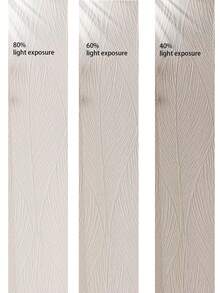 1pc Leaf Pattern Sheer Curtain, Suitable For Balcony, Living Room, Study, And Vacation Rental - White Ball Color - View 6