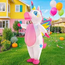 CYPNInflatable Colorful Winged Unicorn Clothing-Adult-Sized Full-Body Inflatable Costume for Men and WomenFashion - como en la foto - Ver 6