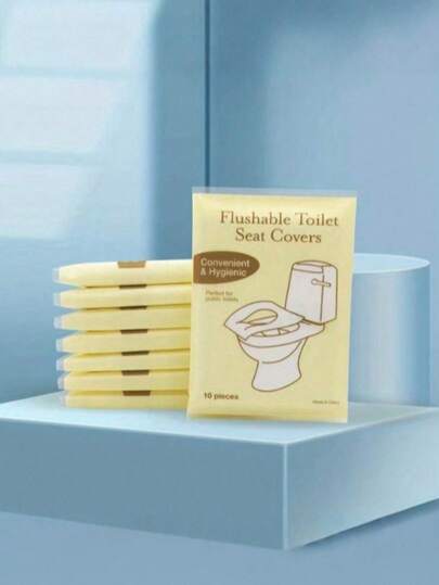 20/30/50/70/100/200pcs Flushable Toilet Seat Covers, 100% Cotton, Suitable For Adult Toilet Training, Travel Accessories For Public Restrooms, Airplanes, Camping, Etc.