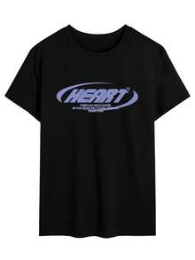 Men Slogan Graphic Drop Shoulder Tee - Black - View 7