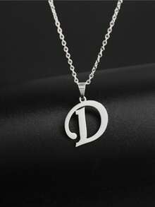 Customized Personalized Letter Pendant Necklace, Fashion Personalized Necklace, Suitable For Daily Wear All Year Round, Simple And Classic Design, Gift For Family And Friends On Holidays - Multicolor - View 8