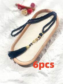 1 String/12 Strings Islamic Prayer Beads, 99pcs Glass Faux Pearl Beads On String, For Ramadan Worship And Arabic Praise Bracelet. Tassel Pendant 99pcs Islamic Rosary Beads, Glass Pearl Prayer Bracelet, Daily Worship, Ramadan Small Gift - Multicolor - View 25