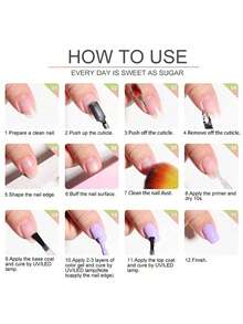 LIMEGIRL 20Pcs Pastel Neutral Gel Nail Polish Set, Spring Summer Macaron Nude UV LED Soak Off Nail Gel Kit For DIY Manicure Nail Art - Multicolor - View 6