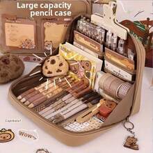 47 piezas Juego de papelería de Rata de Agua. Estuche para lápices de Rata de Agua lindo, diseño de varias capas, incluye pegatinas, llavero y broche. Gran capacidad, juego de regalo, de vuelta a la escuela, bolso - Multicolor - Ver 13