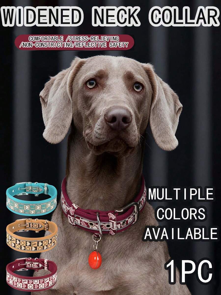 Vòng cổ cho thú cưng, vòng cổ phản quang bản rộng cho chó, vòng cổ cho chó, phụ kiện cho chó, vòng cổ bản rộng cho chó cưng, vòng cổ cho chó lớn, vòng cổ phản quang ban đêm, vòng cổ bằng vải dệt mật độ cao bền chắc, phụ kiện thú cưng, bền và chống mài mòn. - Nhiều màu - Xem 1