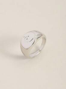 1枚定制儿童阿拉伯语戒指，阿拉伯字母戒指，精美定制礼物 - 銀色 - 查看 13