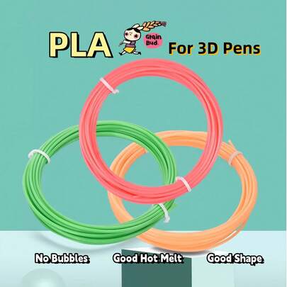 PLA 3D Printing Pen Filament 3D Filament PLA 1.75mm 3-Meter 40colors Suitable For High Temperature Does Not Clog The Pen Tip And The Ingredient Is Corn Starch, Which Is Harmless If Ingested Random Non-Repeating Colors.