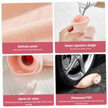 HLJ  Hot Water Bottle With Plush Cover 2 Sets 500ml Thermal Leakproof Hot Water Bag Breathable Soft Cute Cartoon Mini Hot Water Bottle Hot Water Bag134 - 2Sets - View 6