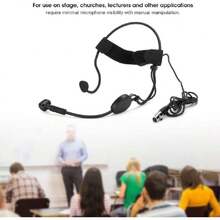 Mini Auricular de 3 Pines con micrófono, micrófono de Condensador portátil con Enchufe XLR-3 Pines, Sonido Claro, sin Ruido, para Profesores, guías turísticos, conferencias, conferenciante,39835365 - Multicolor - Ver 2