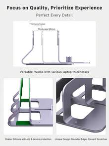 New Carbon Steel Adjustable Laptop Stand, Vertical Desktop Holder Suitable For IPad, Laptop