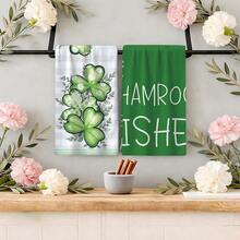 Bộ 2/4 khăn lau bát đĩa họa tiết cỏ ba lá, hoàn hảo làm quà tặng Ngày Thánh Patrick, trang trí, khăn lau siêu thấm hút bằng sợi microfiber hiện đại dùng để nấu ăn, nướng bánh, rửa bát, lau dọn, khăn lau tay, khăn lau chén, mềm mại và thấm hút cao, trang trí nhà bếp, quà tặng cho hàng xóm, mẹ, sinh nhật, tân gia cho bạn bè, đồ dùng nhà bếp thiết yếu, nhu yếu phẩm hàng ngày. - Nhiều màu - Xem 4