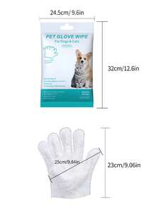 10片/包，24片/包宠物一次性美容手套，全身清洁湿巾，保湿，猫狗干洗，宠物湿巾，宠物美容手套，猫咪洗澡，宠物湿巾，狗狗，干洗，手套，去除异味，除臭，免冲洗清洁液