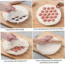 2pcs Dumpling Mold + Dumpling Filling Stick, Dumpling Mold, 19-Hole Plastic Dumpling Mold, Dumpling Dough Mold, Small Dumpling Mold, Round Dumpling Mold, Kitchen Utensils