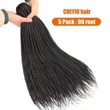 7 Packs Goddess Box Braids Crochet Hair 10/14/18/24/30 Inch Prelooped Crochet Box Braids Crochet Hair For Braiding Hair - Multicolor - View 4