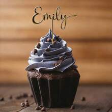 Personalisierte Acryl Geburtstagskuchen Dekorations-Plakette, personalisierter Acryl Geburtstagskuchen Aufsatz, Jahrestags-Dessert Anhänger, individuell anpassbares Alter, Nummer und Name Kuchen Dekorations-Plaketten-Set, Acryl Kuchen Anhänger, geeignet für Geburtstagsjahre: 1, 16, 18, 21, 30, 40, 50, 60, 70, 80, 90, 100 - Verschiedenfarbig - Übersicht 4