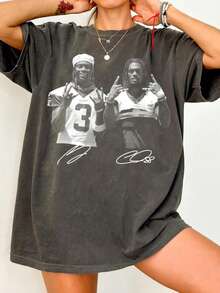 Vintage George Pickens & Coordie Ram Dallas Football American Shirt, Matchday T-Shirt, Gift For Dallas Sports Fans - màu đen - Xem 1