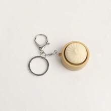 1/2/5pcs New Realistic Mini Steamed Bun Squeeze Toy Keychain, Creative Office Gift, Stress Relief, Fidget Toy, Pendant - Multicolor - View 6