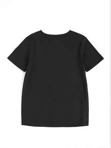 Women's Short Sleeve Crew Neck T-Shirt Casual Streetwear Funny Ice Cream Graphic Print Tee Top Summer Loose Fit Cute Cartoon Pattern Casual Daily Wear Tunic - Black - View 2